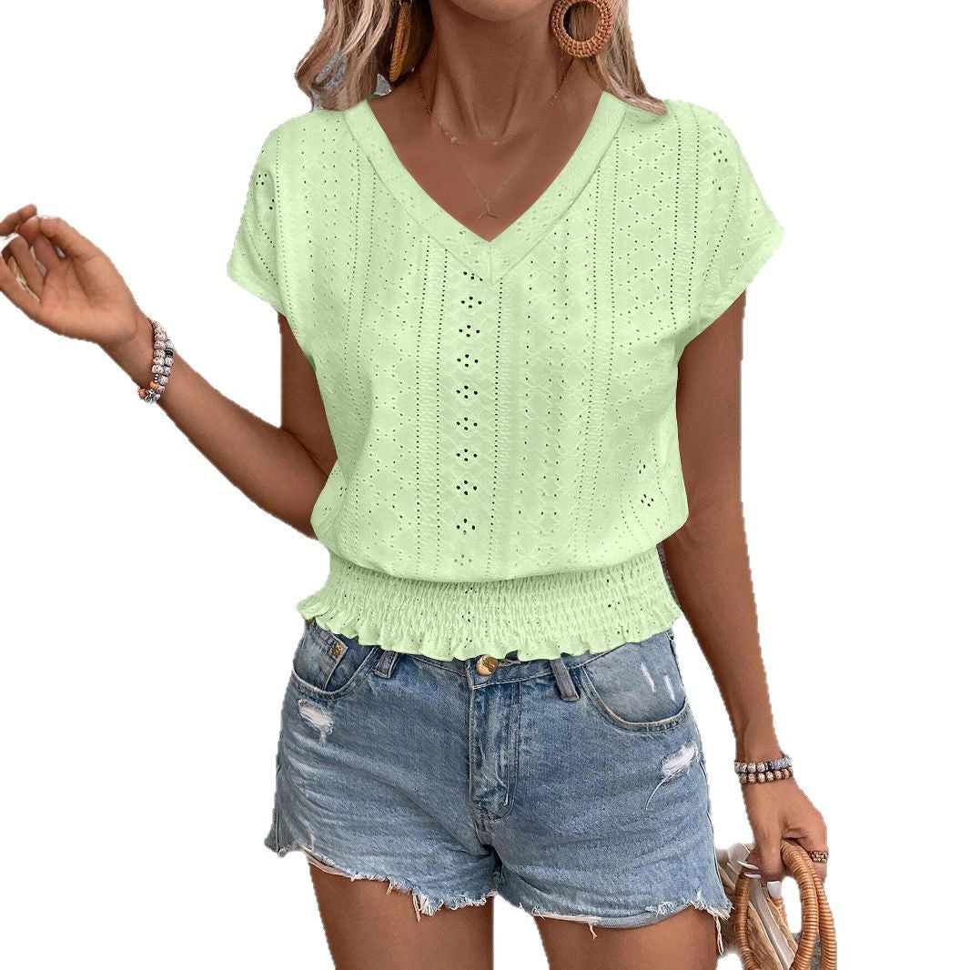 SIMONE™ - V-NECK CUTOUT TEE