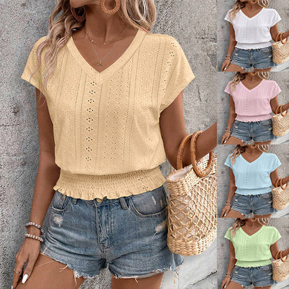 SIMONE™ - V-NECK CUTOUT TEE