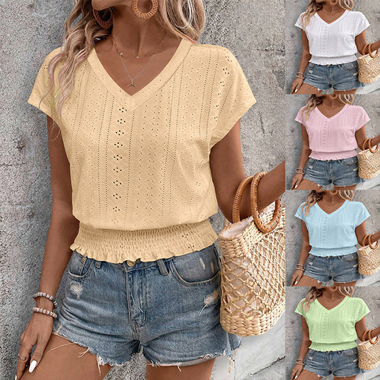 SIMONE™ - V-NECK CUTOUT TEE