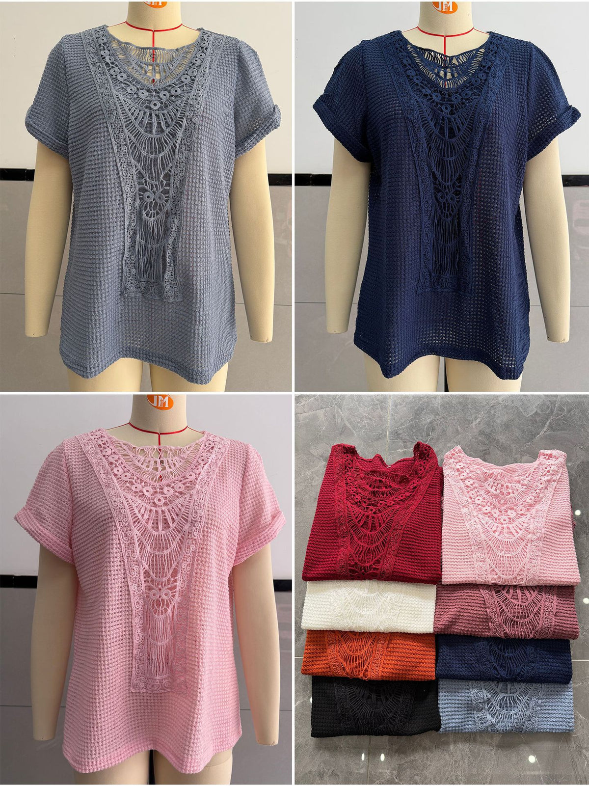 PALOMA™ - SCALLOP-TRIM SHORT SLEEVE TEE