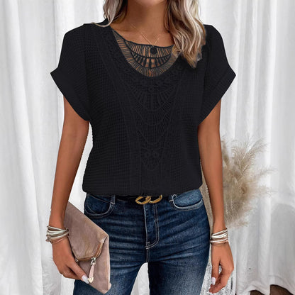 PALOMA™ - SCALLOP-TRIM SHORT SLEEVE TEE