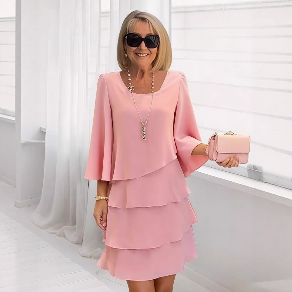 FLEURETTE™ - RUFFLE MIDI DRESS
