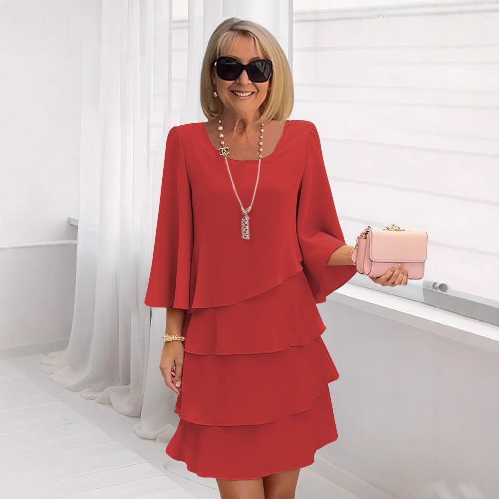 FLEURETTE™ - RUFFLE MIDI DRESS