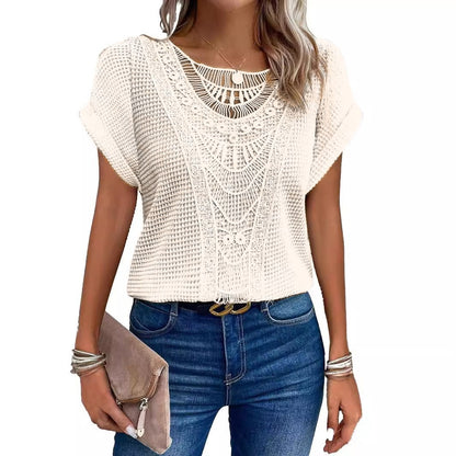 PALOMA™ - SCALLOP-TRIM SHORT SLEEVE TEE