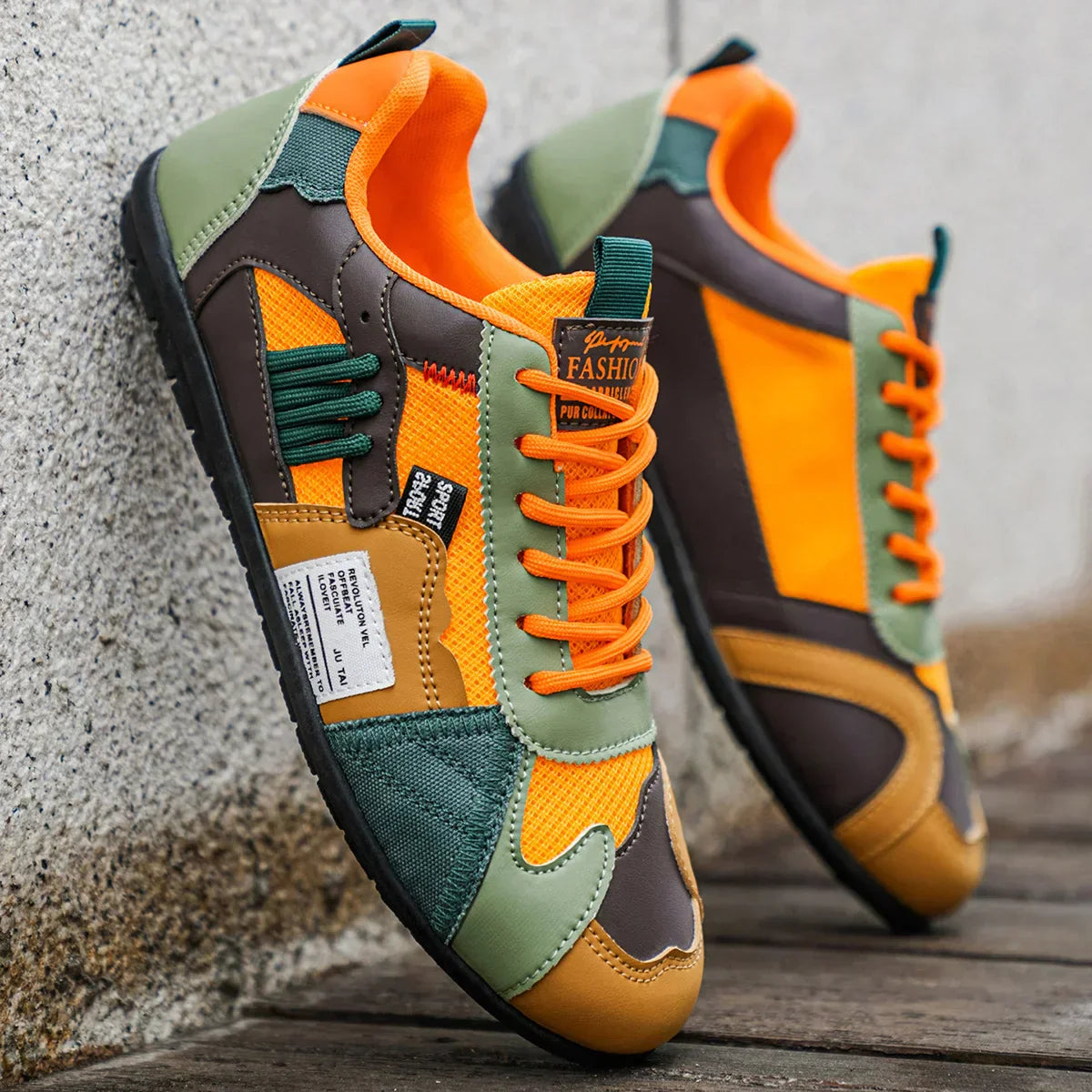 DOMENICO™ - RETRO COLOUR-BLOCK SNEAKERS