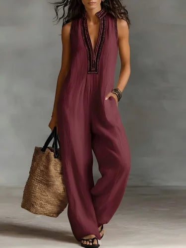 SAVANNAH™ - BOHEMIAN CROPPED JUMPSUIT