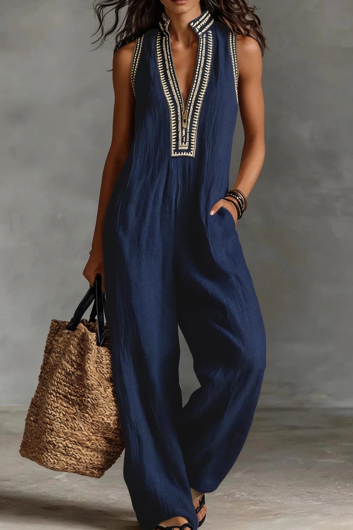 SAVANNAH™ - BOHEMIAN CROPPED JUMPSUIT