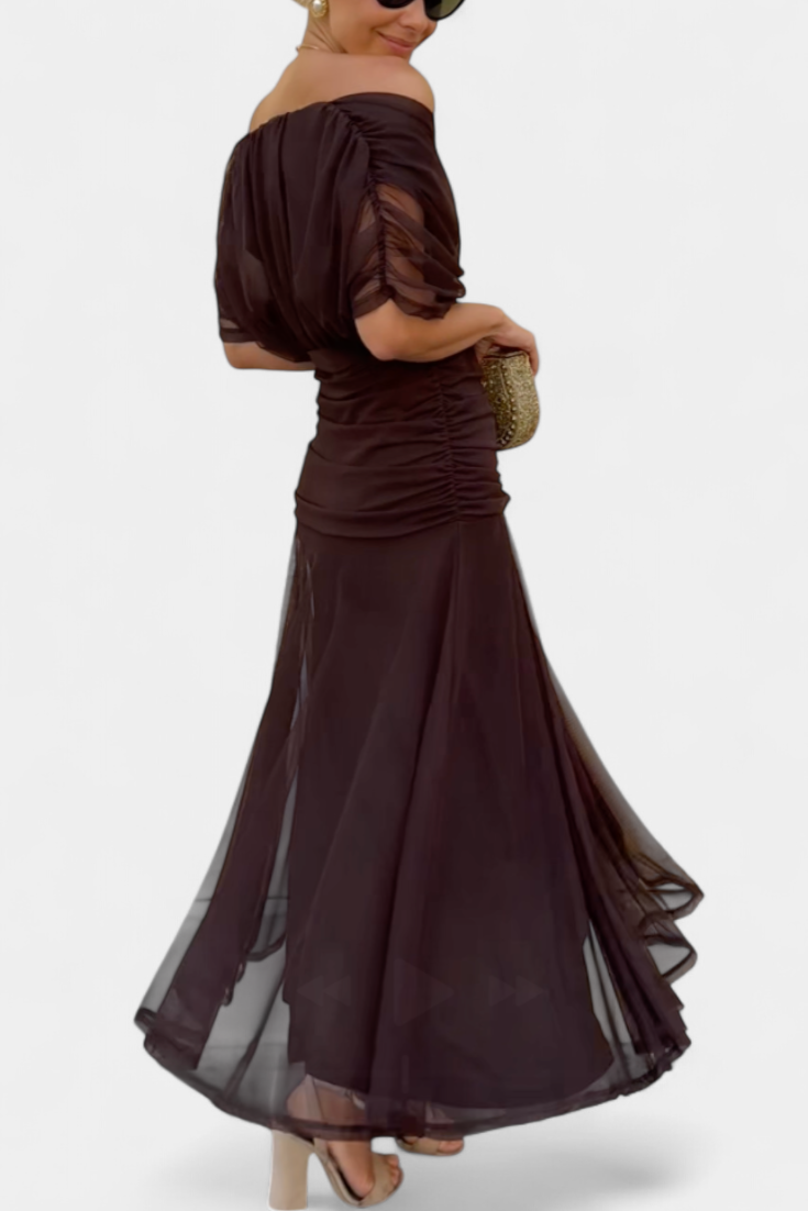 FLORENDRA™ - LONG FLORAL V-NECK DRESS