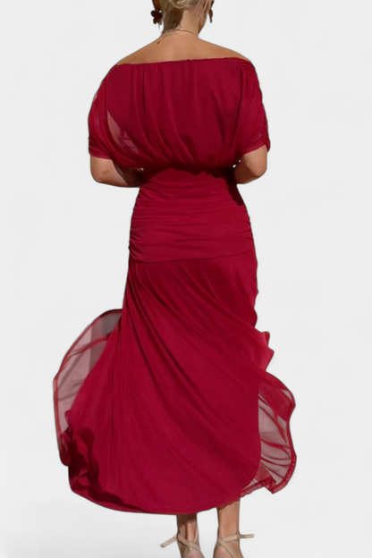 Antaradus - Florendra Long Floral V-Neck Dress