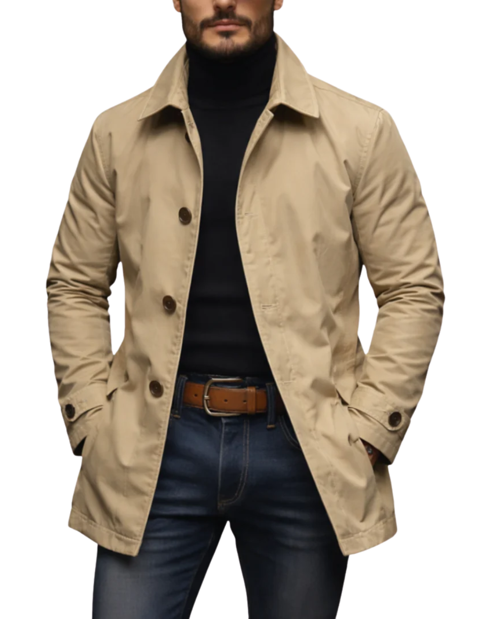 Antaradus Elegant Men's Trench Coat