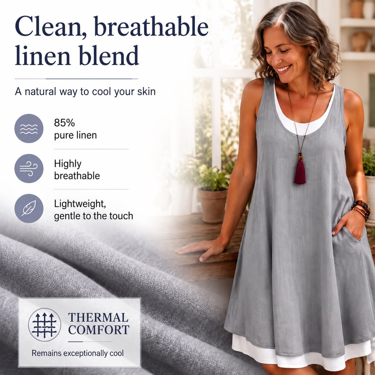 ROSALIND™ - SLEEVELESS TANK DRESS