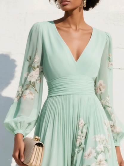 CISELLA™ - FLORAL RUFFLE MIDI DRESS