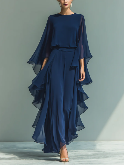 Antaradus - Aurora Chiffon Ruffle Co-Ord Set