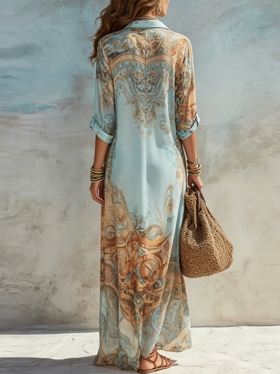 LORNA™ - MEDITERRANEAN CHEMISIER DRESS