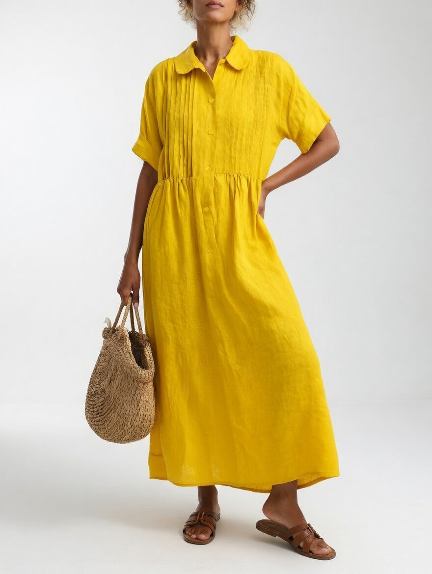 LYSANDRA™ - FLOWING SUMMER SHIRT DRESS