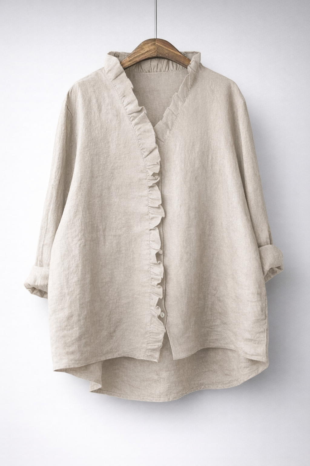 SANELLE™ - RUFFLED HI-LOW SHIRT