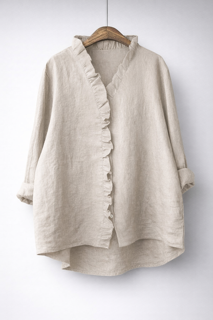 SANELLE™ - RUFFLED HI-LOW SHIRT