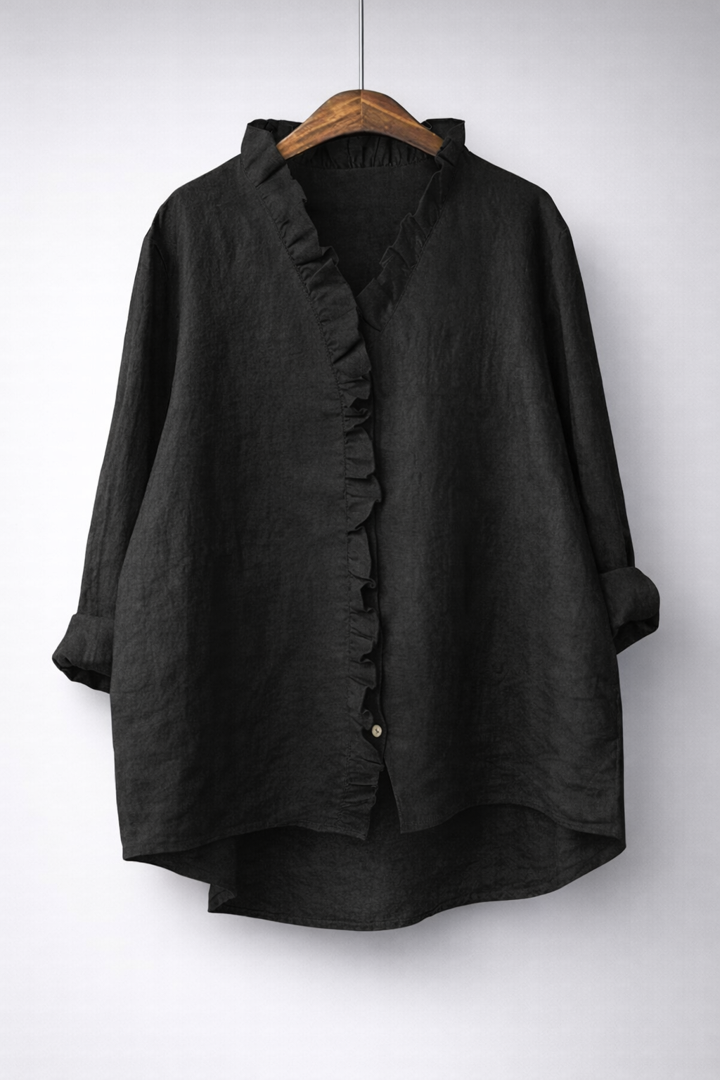 SANELLE™ - RUFFLED HI-LOW SHIRT