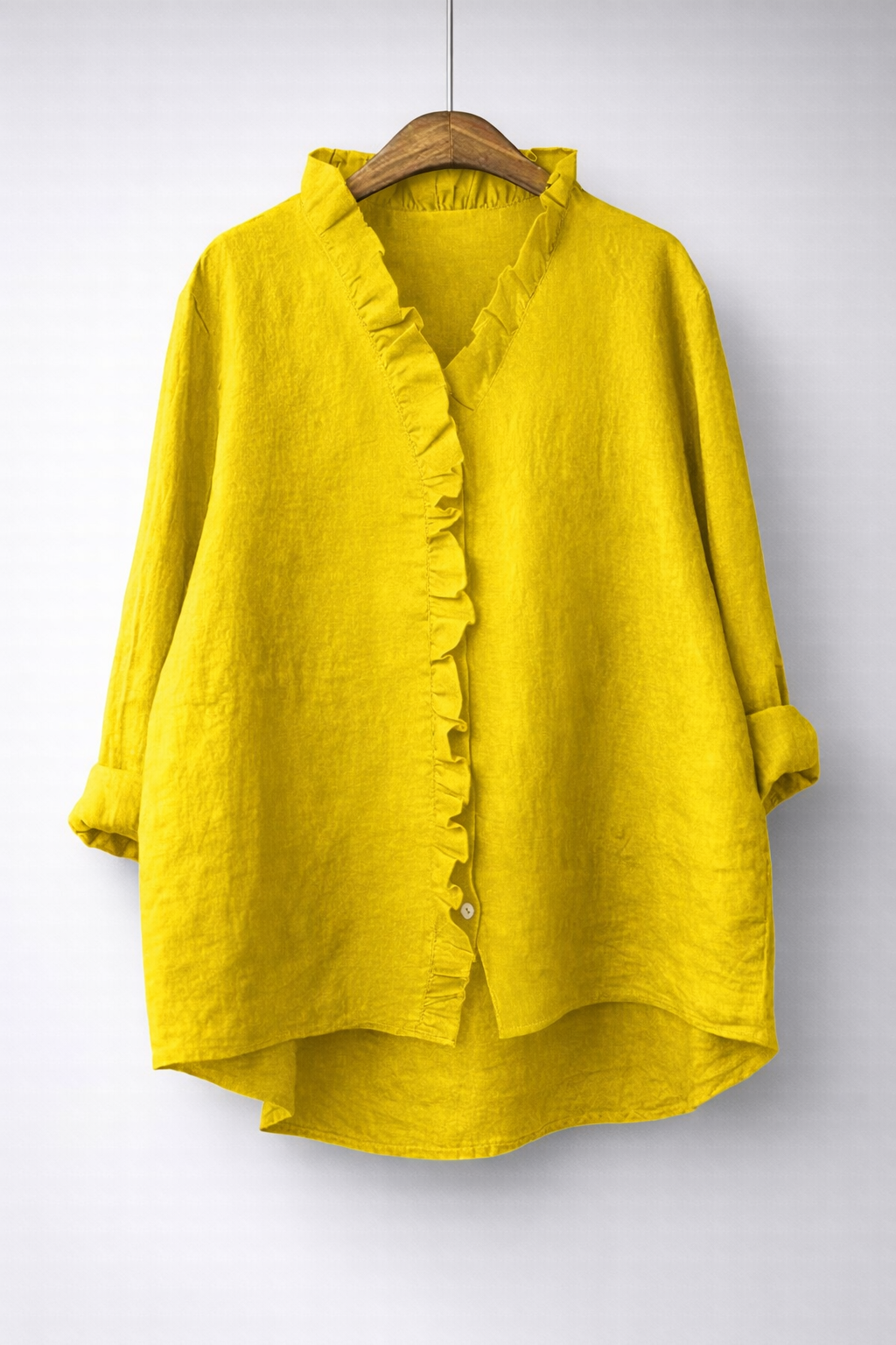 SANELLE™ - RUFFLED HI-LOW SHIRT