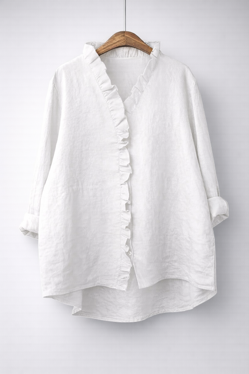 SANELLE™ - RUFFLED HI-LOW SHIRT