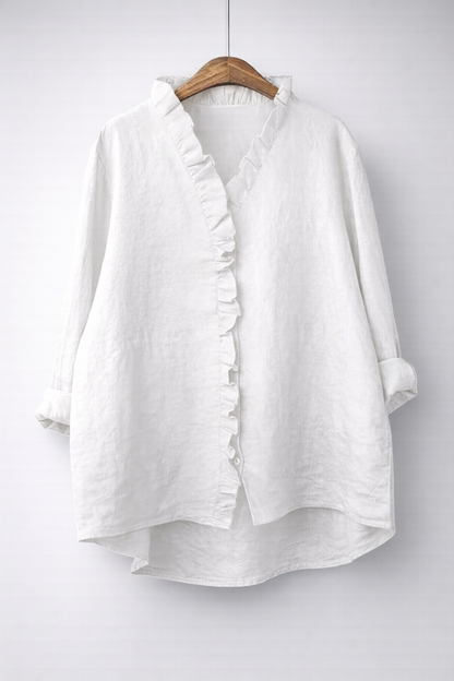 SANELLE™ - RUFFLED HI-LOW SHIRT