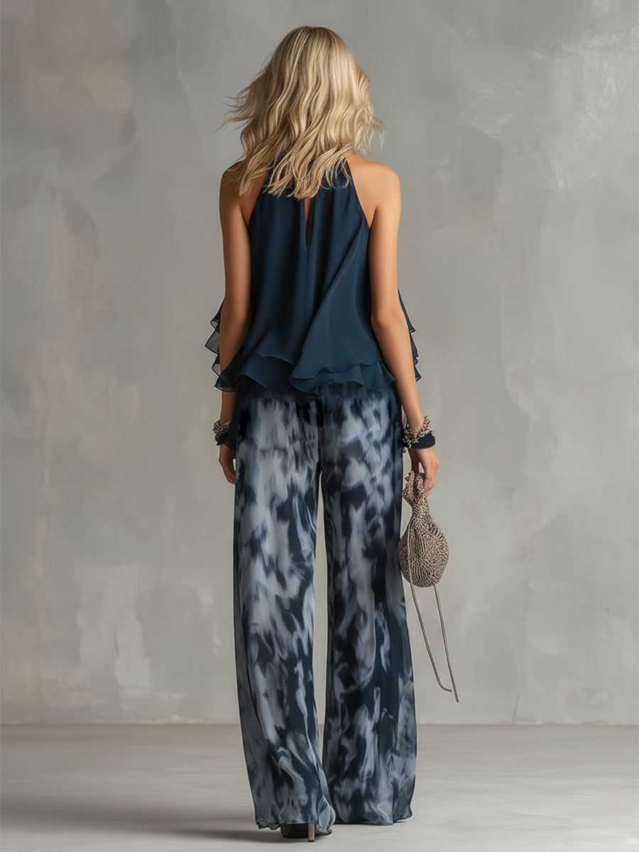 ÉLISE™ - FLUID TOP & WIDE-LEG TROUSER SET