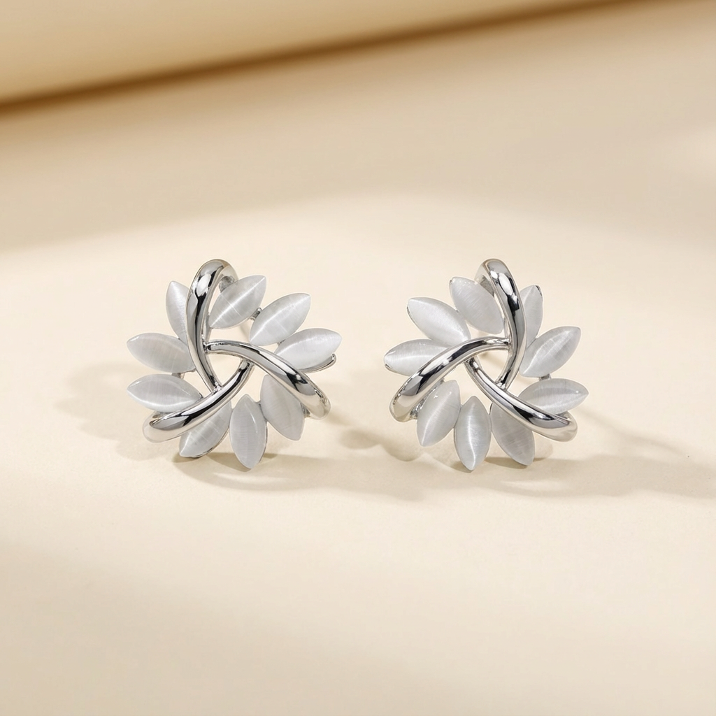 OPALINE™ - ROUND OPAL FLOWER EARRINGS