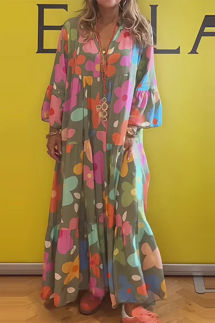 FLORETTA™ - FLORAL PRINT TIERED MAXI DRESS