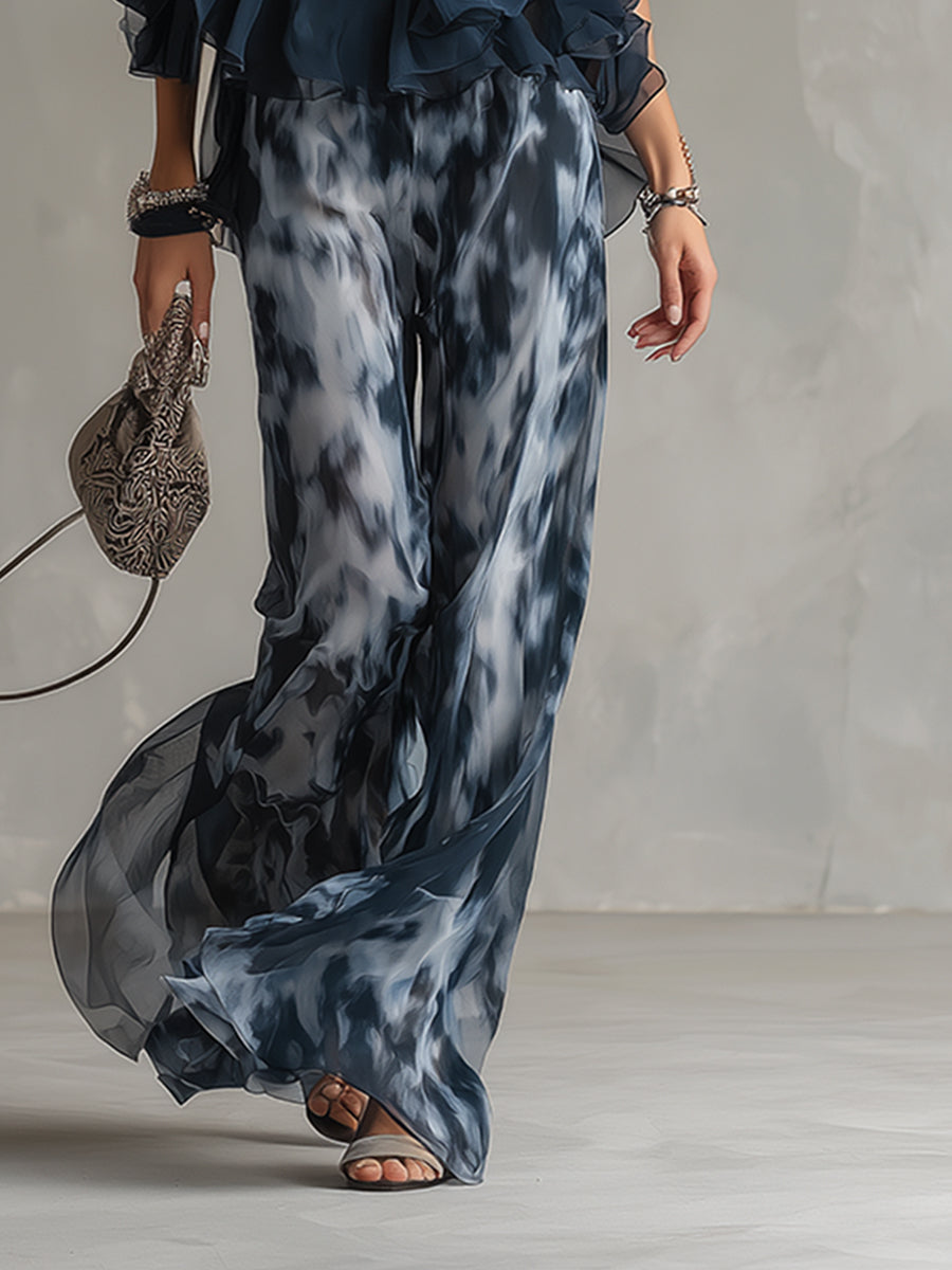 ÉLISE™ - FLUID TOP & WIDE-LEG TROUSER SET