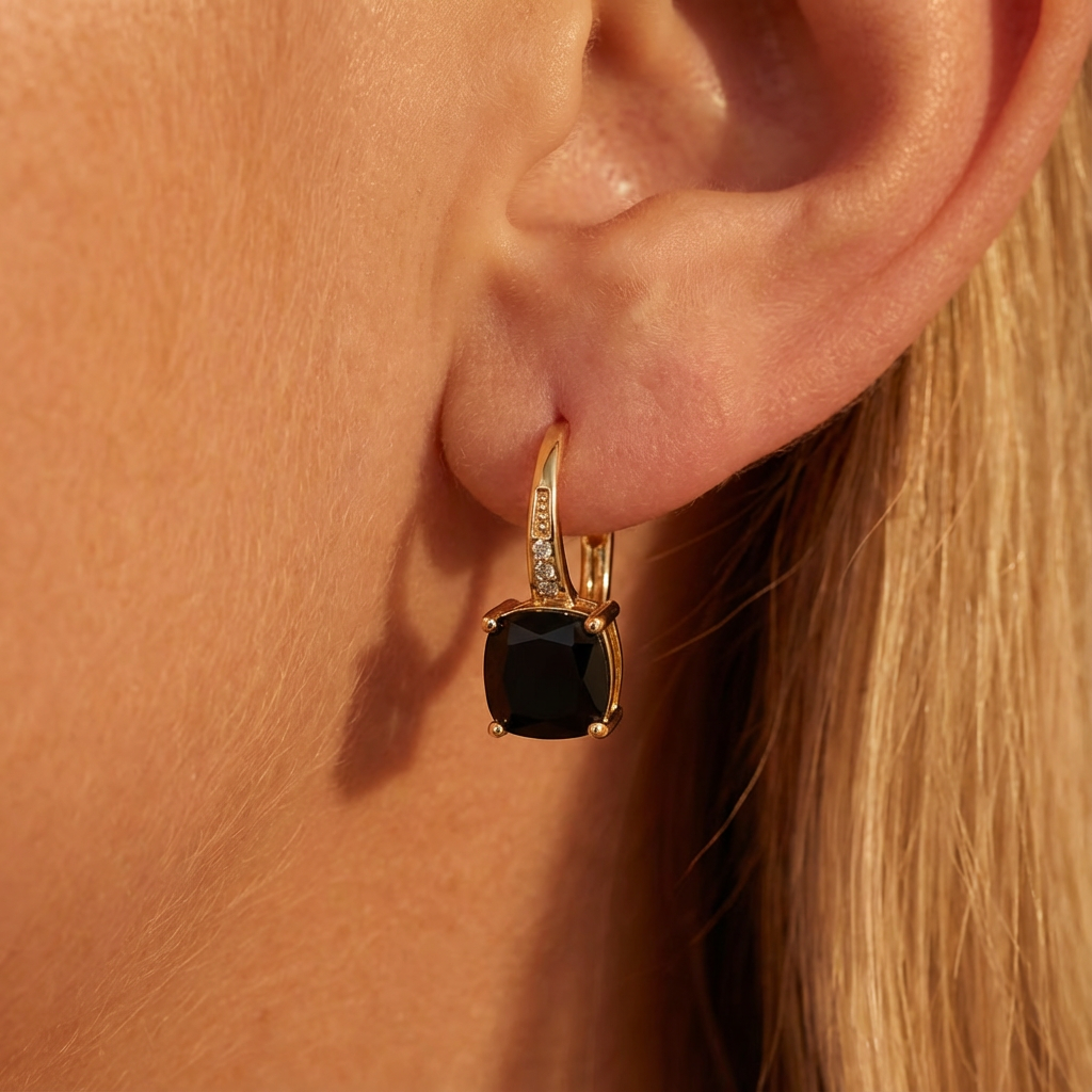 SPARKELLE™ - HOOP EARRINGS WITH SPARKLING STONES