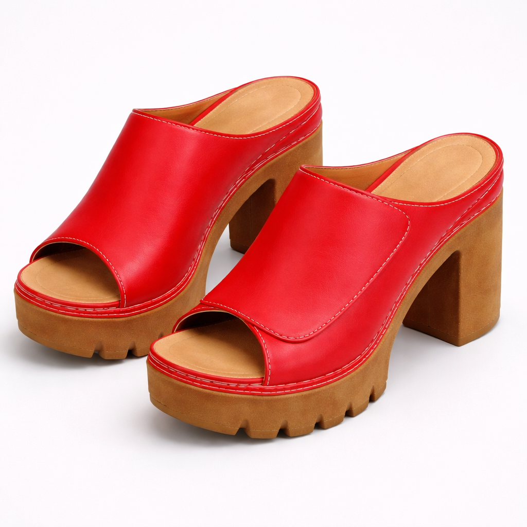 LOUISE™ - PLATFORM BLOCK HEEL MULE