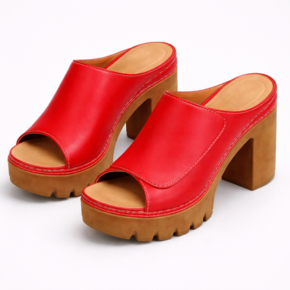 LOUISE™ - PLATFORM BLOCK HEEL MULE