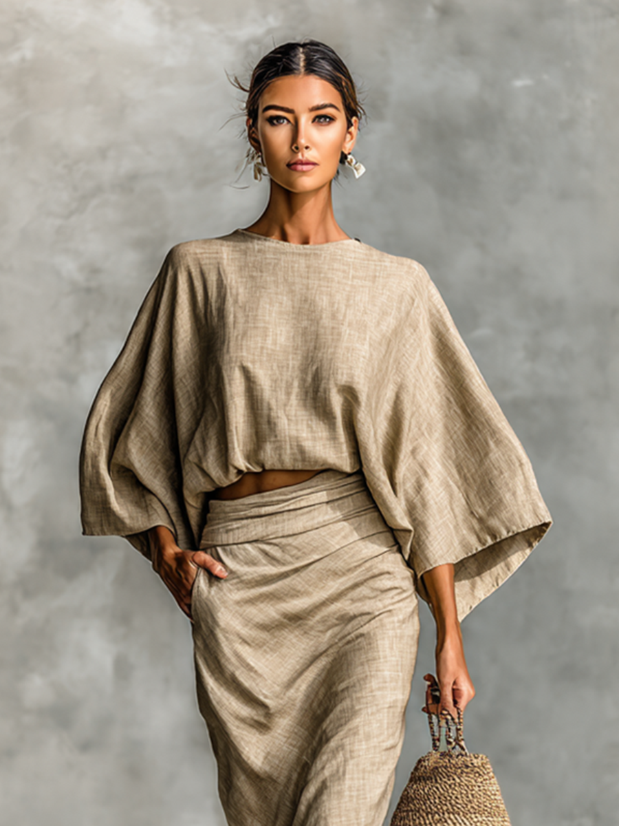 LUCIA™ - BATWING TOP & LONG SKIRT CO-ORD SET