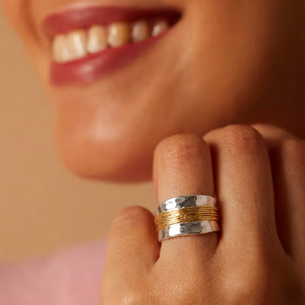 DUOTONE™ - TWO-TONE RING SILVER & GOLD