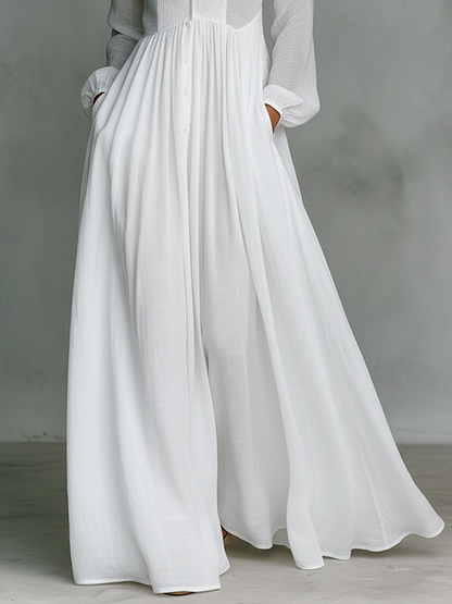 Aria – Patchwork Linen Maxi Dress