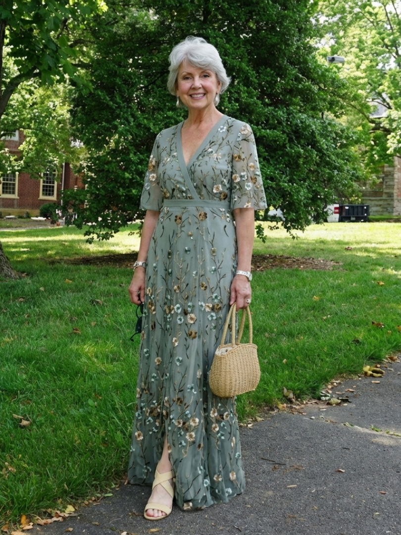 AMARANTHE™ - FLORAL V-NECK DRESS