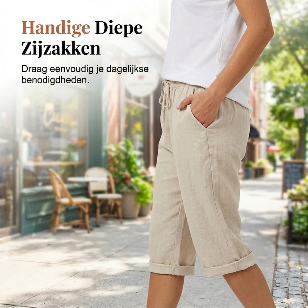 LALUNA™ - COTTON LINEN SHORTS