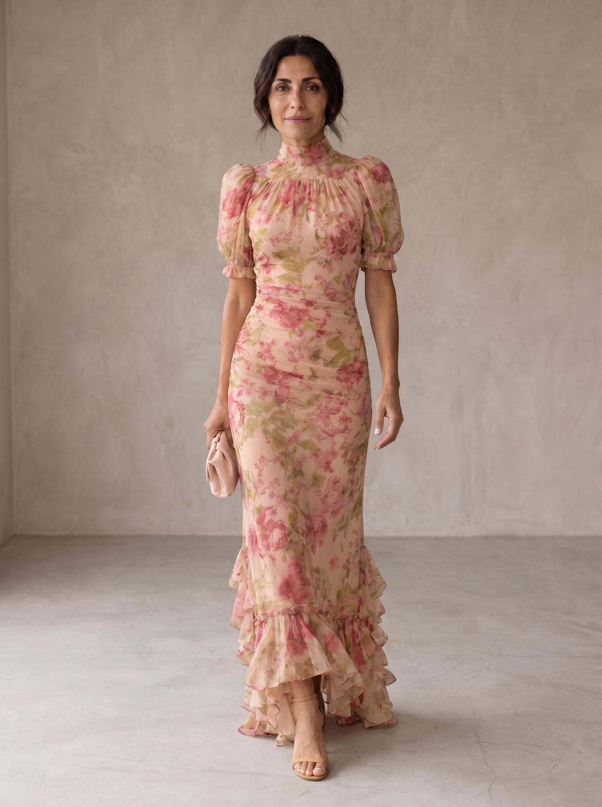 ROSARIO™ - PUFF-SLEEVE FLORAL MAXI DRESS