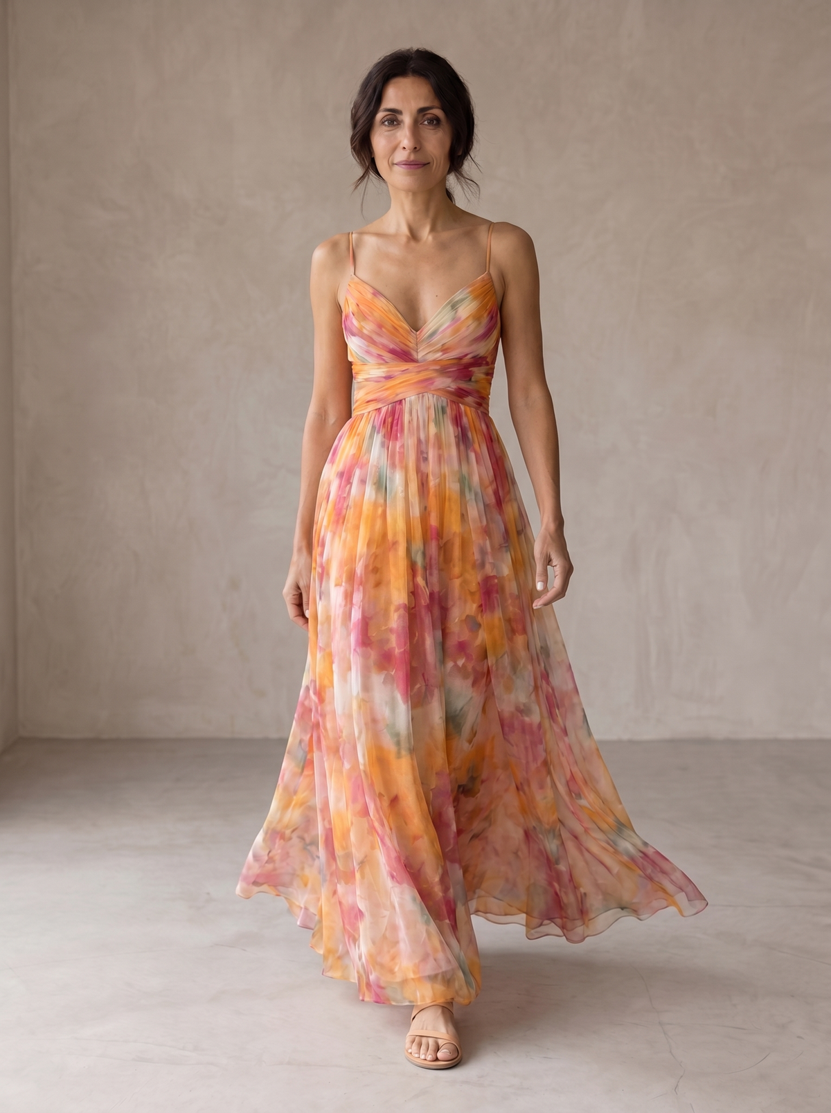 GISELLE™ - FLORAL PRINT MIDI DRESS