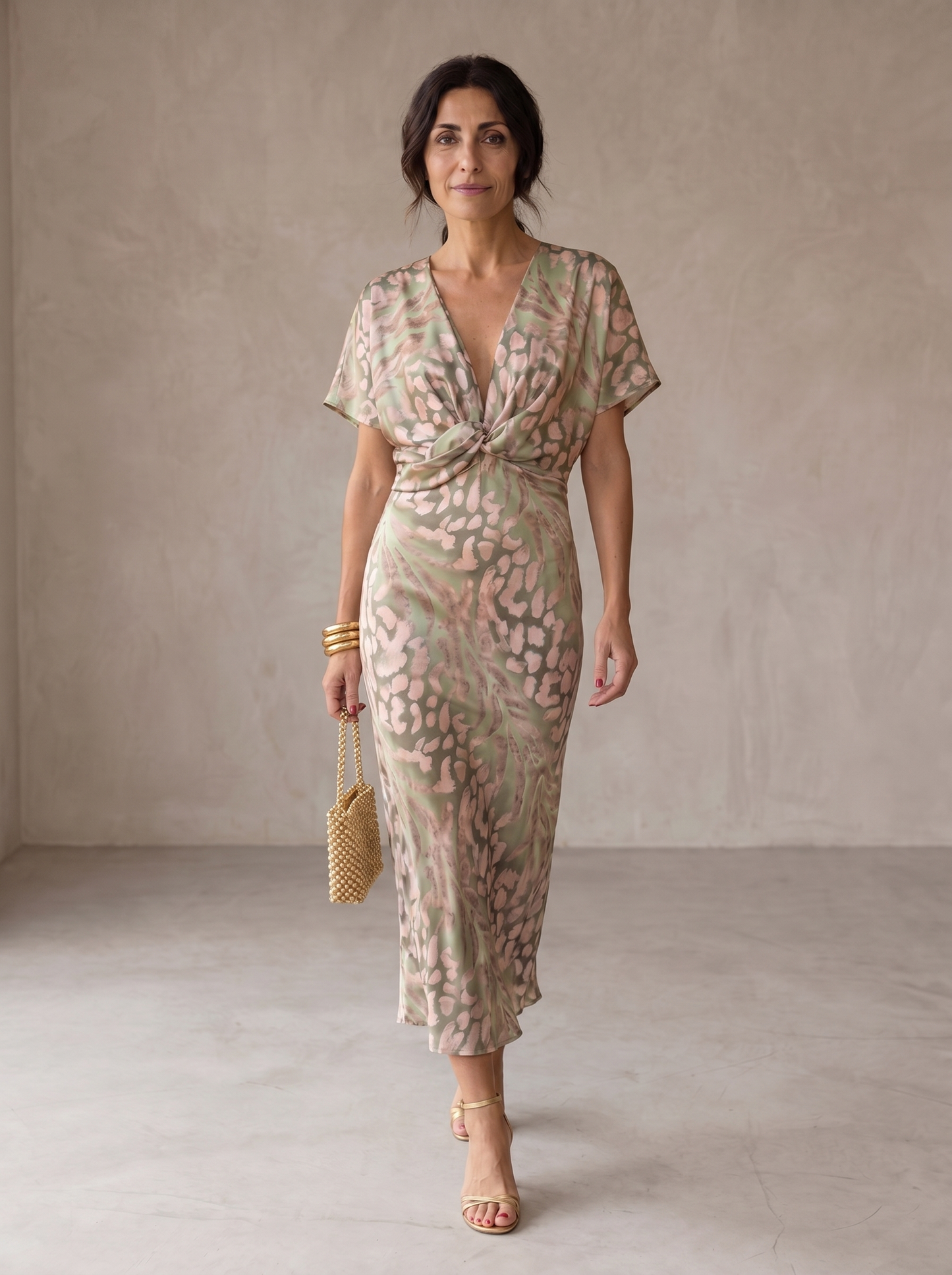 ANTONELLA™ - TWIST-KNOT MIDI DRESS