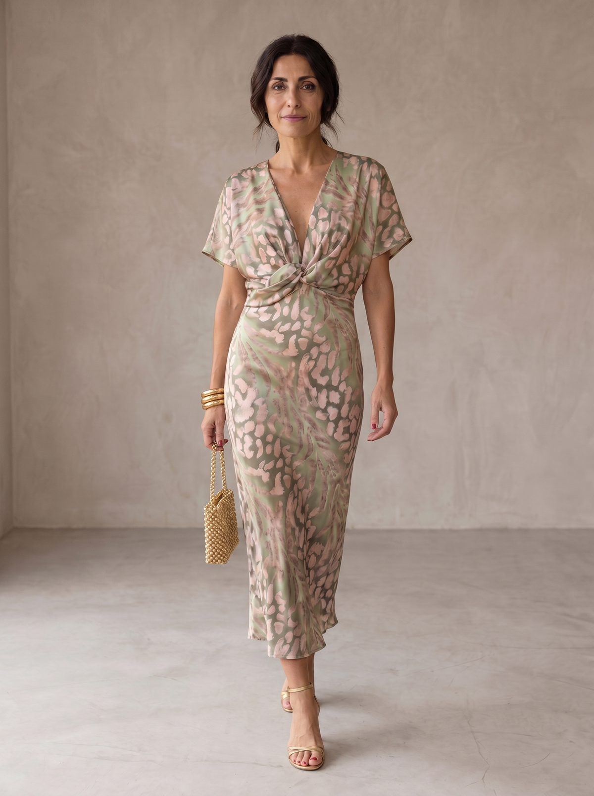 ANTONELLA™ - TWIST-KNOT MIDI DRESS