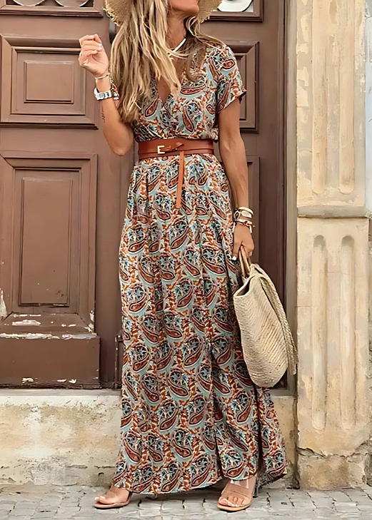 SOLVEIG™ - BELTED BOHO DRESS