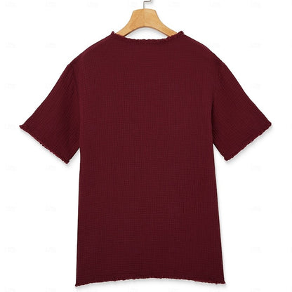 ALESSIO™ - RAW-EDGE V-NECK TEE
