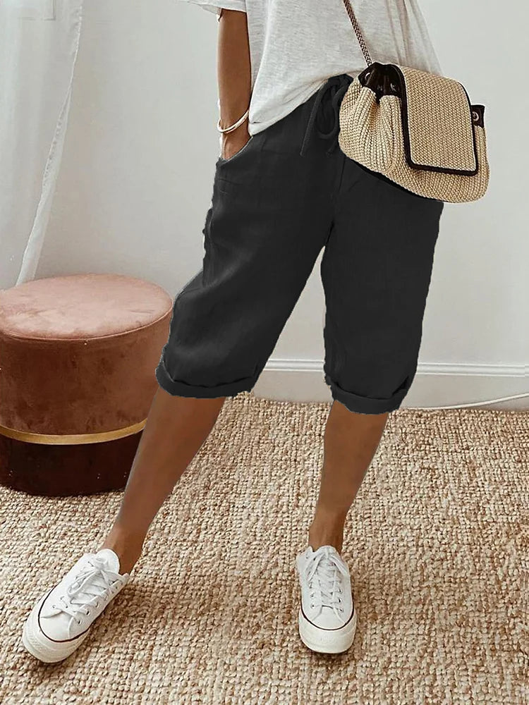 LALUNA™ - COTTON LINEN SHORTS