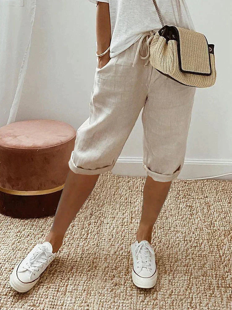 LALUNA™ - COTTON LINEN SHORTS
