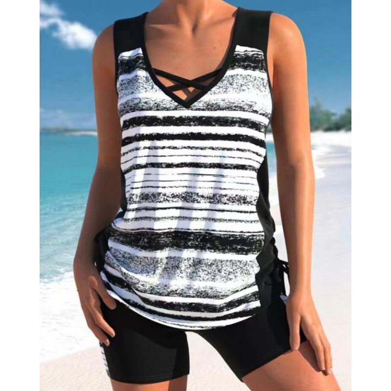 SOLANA™ - BOHO AZTEC TUMMY CONTROL TANKINI SET
