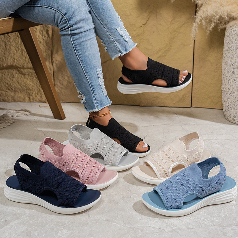 ZINA™ - KNIT PLATFORM SANDALS