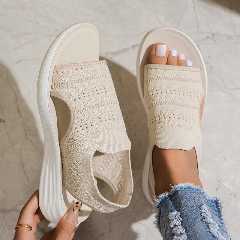 ZINA™ - KNIT PLATFORM SANDALS