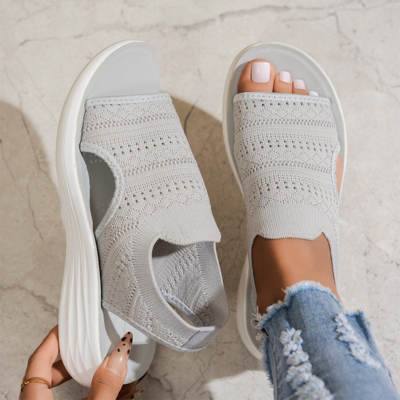 ZINA™ - KNIT PLATFORM SANDALS