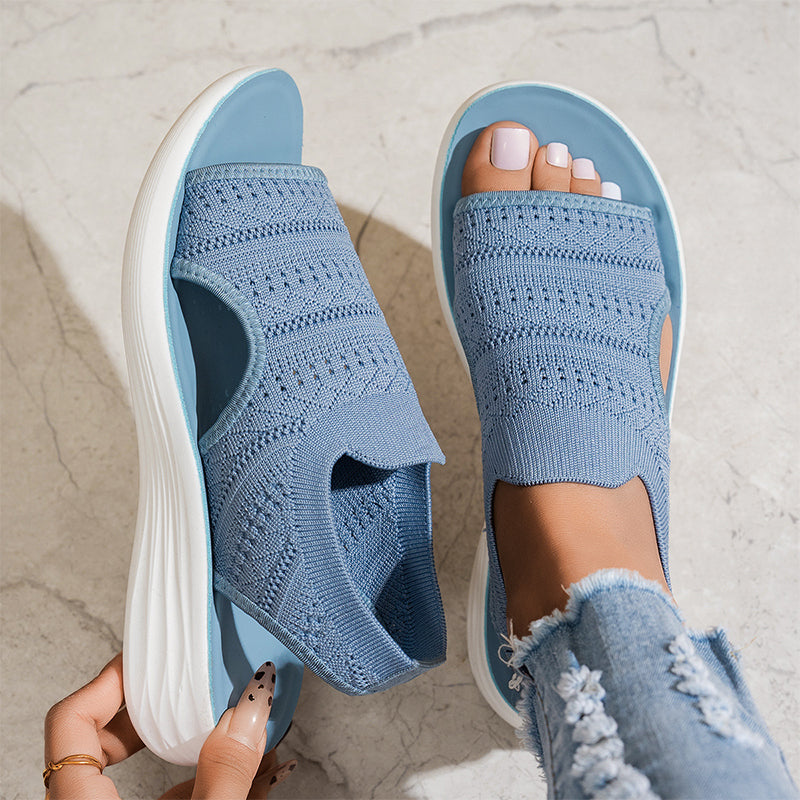 ZINA™ - KNIT PLATFORM SANDALS